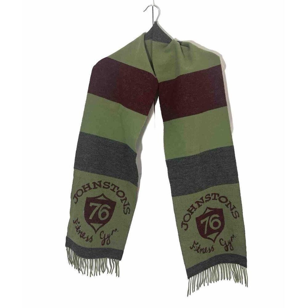 Vintage Johntons Of Elgin Scarf Lamb’s Wool Scotland Fringes